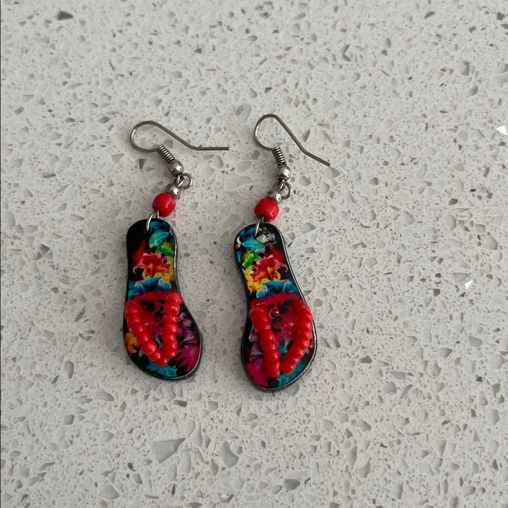 Beaded Flip-Flop Earrings